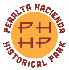 A yellow circle with "PHHP" inside and text encircling it reading "Peralta Hacienda Historical Park"