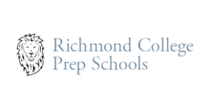 A lion graphic with text reading "Richmond College Prep Schools"